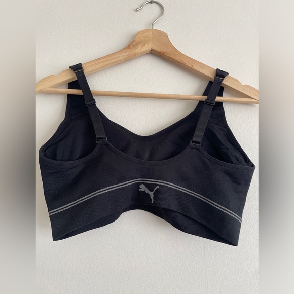 Black Puma Sports Bra - Picture 2 of 3